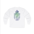 LONG SLEEVE HAMSA TEE - WHITE