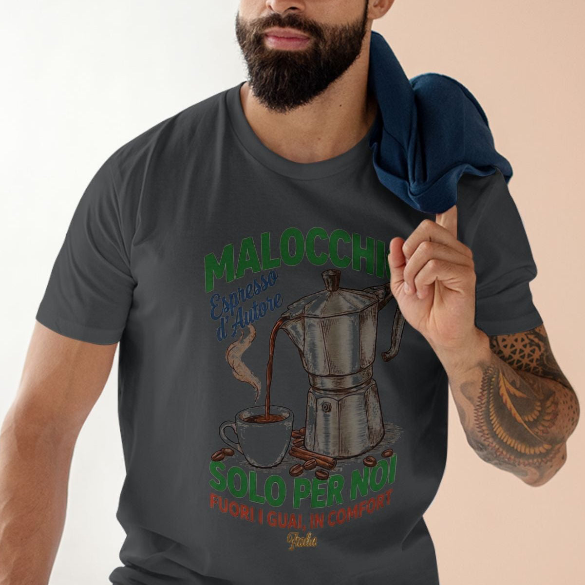 Espresso tee - charcoal