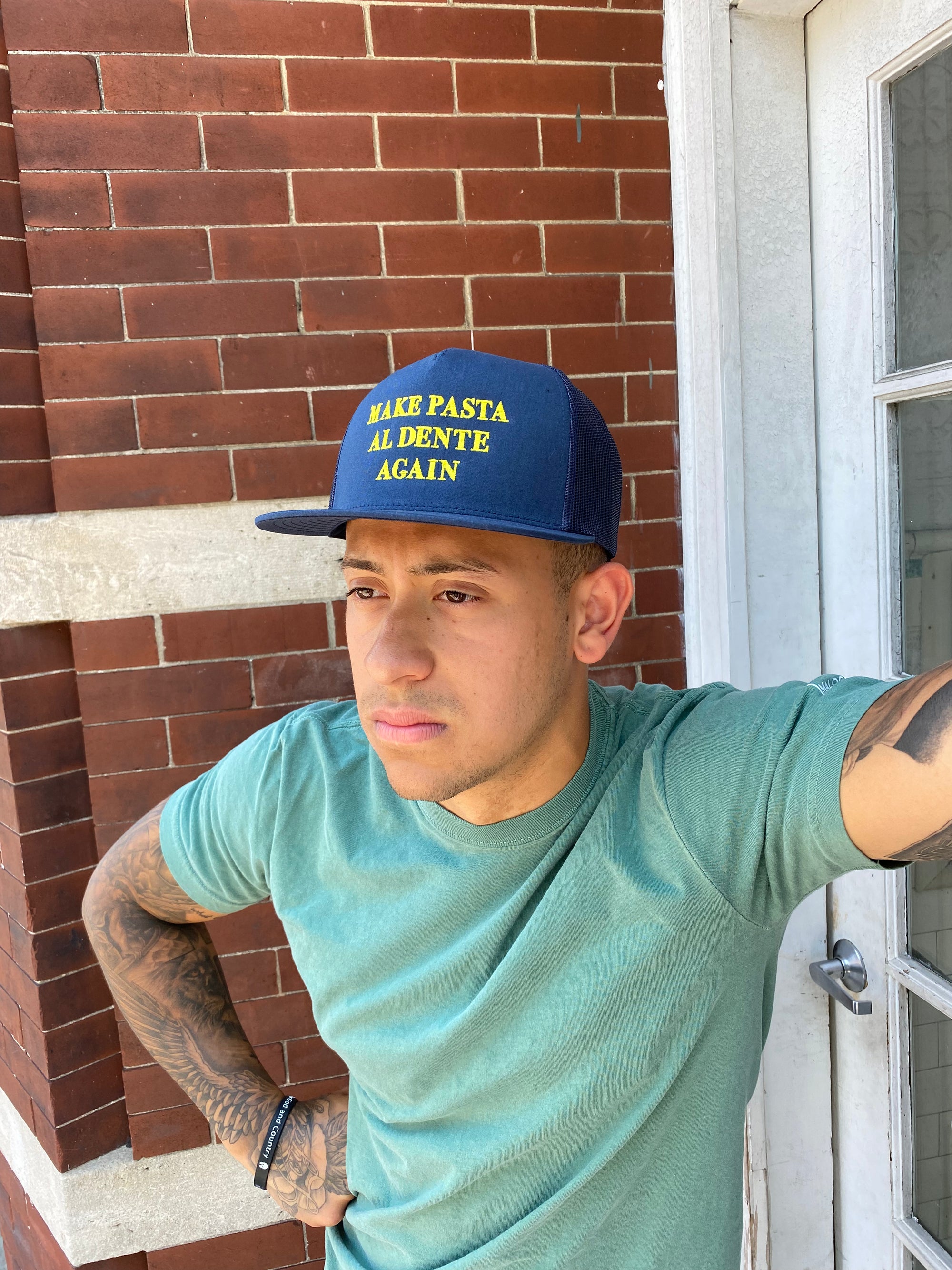 Make Pasta Aldente Again Hat -Navy