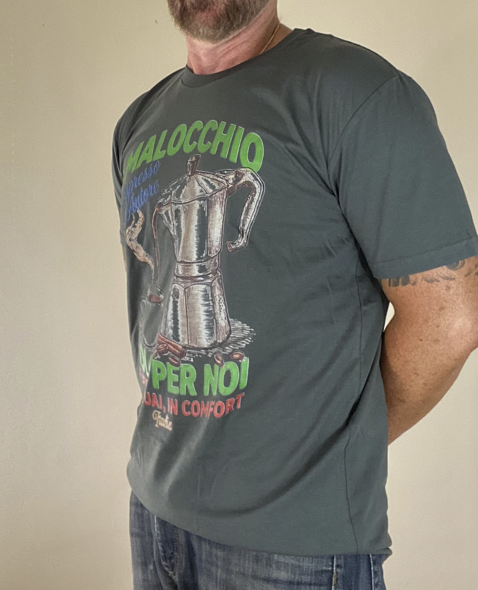 Espresso tee - charcoal