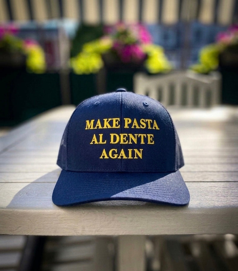 Make Pasta Aldente Again Hat -Navy