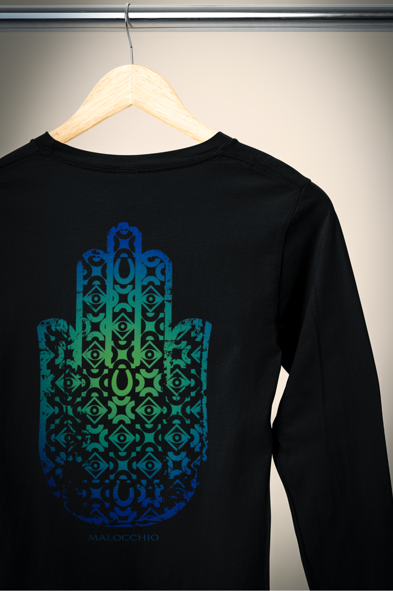 LONG SLEEVE HAMSA  - BLACK